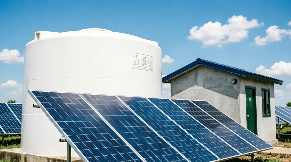 Solar powered borehole pumping system in Abuja